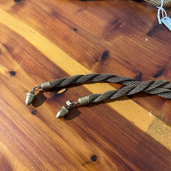 Vintage Bronze Braided Rope lariat belt main image 4
